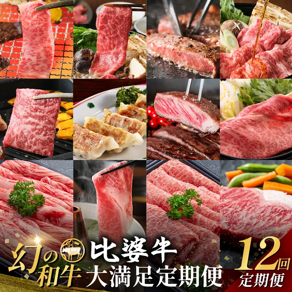 比婆牛 牛肉 定期便 12回 大満足定期便 （合計 約4.7kg）