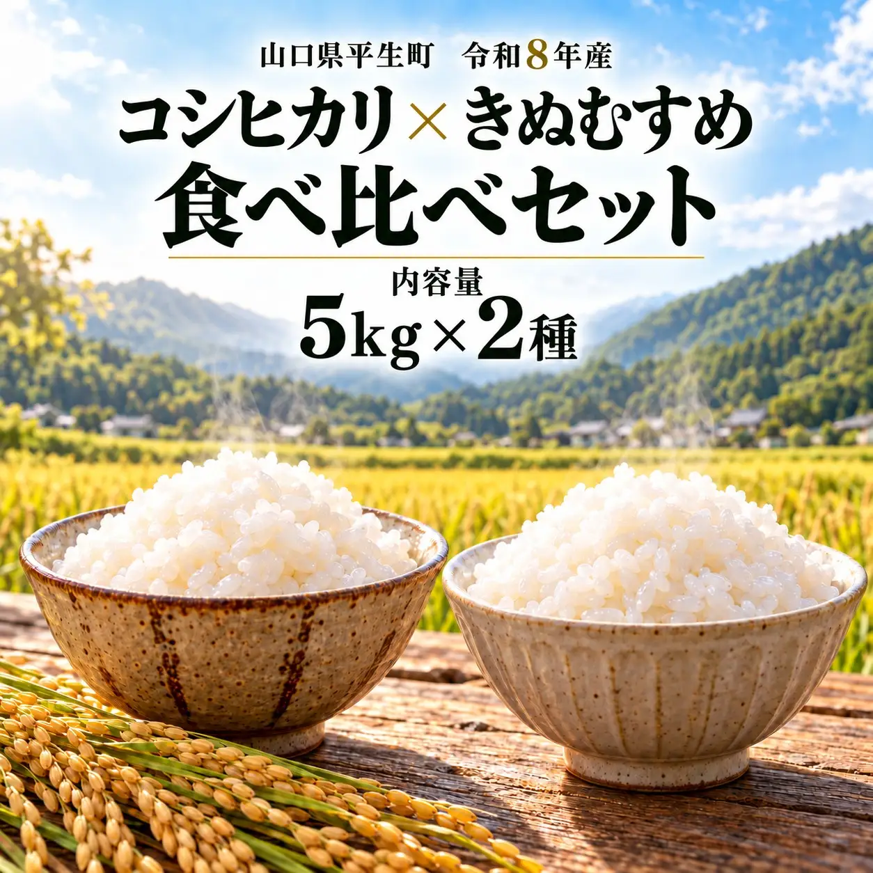 令和8年度産 こしひかり5㎏・きぬむすめ5㎏食べ比べ
