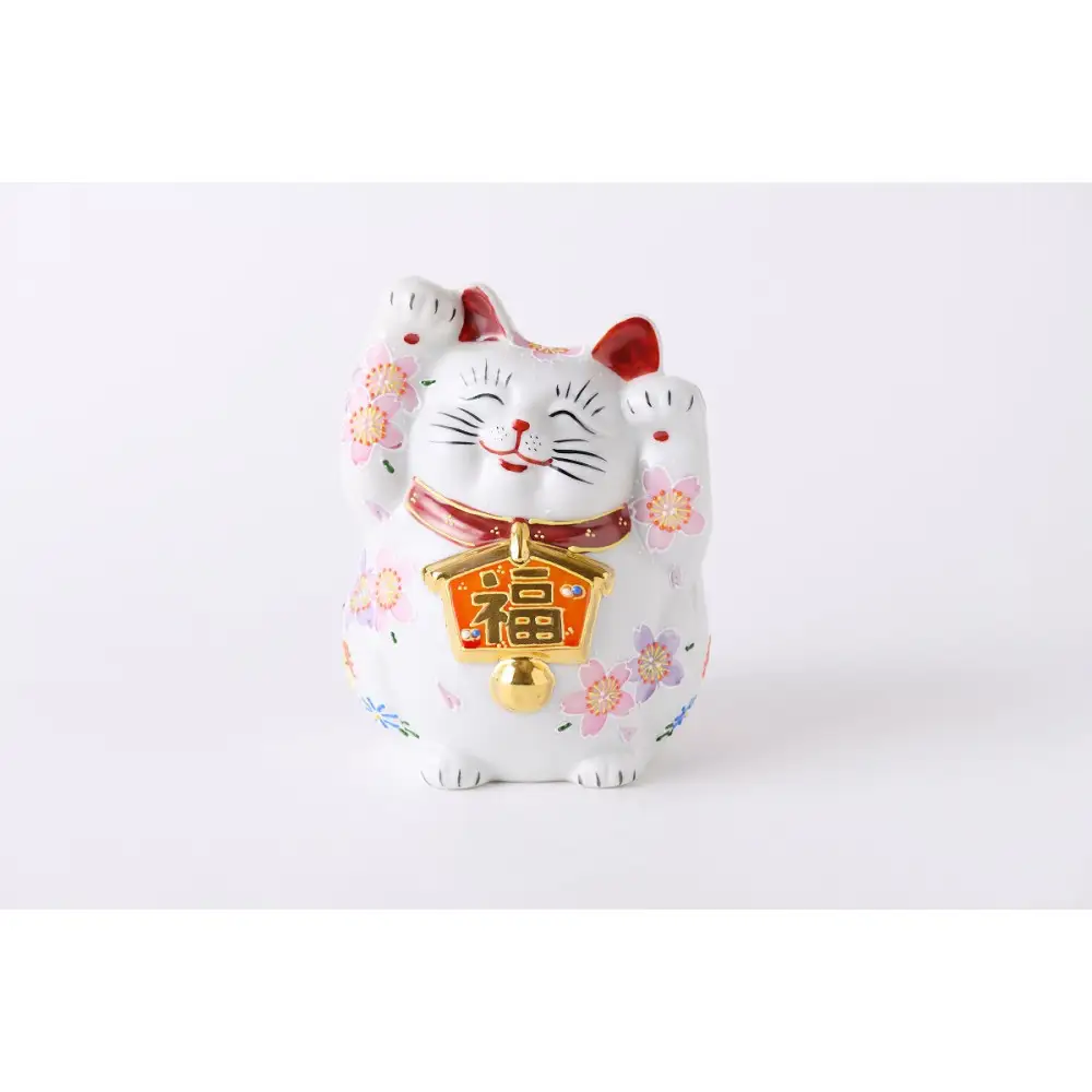 4.5号絵馬両手招き猫　桜盛