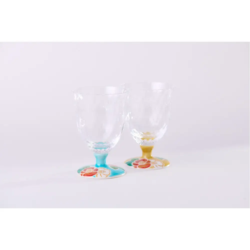 ペアフリーグラス小（格子）山茶花