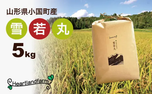 【令和８年産 新米】山形県小国町産 雪若丸5kg　小国地産