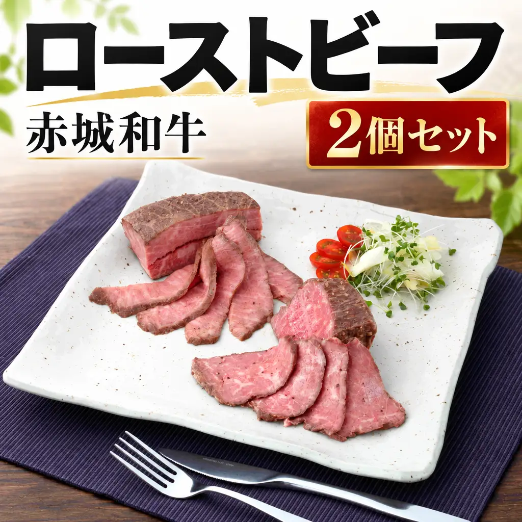 赤城牛 ローストビーフ紅白２個セット 