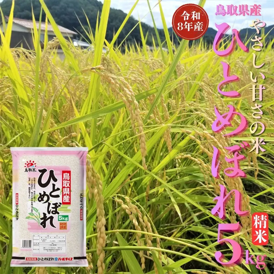 精米 5kg 白米 ひとめぼれ 鳥取県産 令和8年産 | 347M