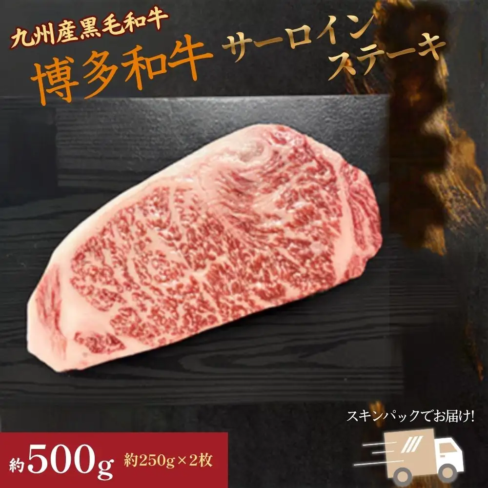 A4ランク博多和牛サーロインステーキ500g(250g×2枚)(スキンパック)[H0198]