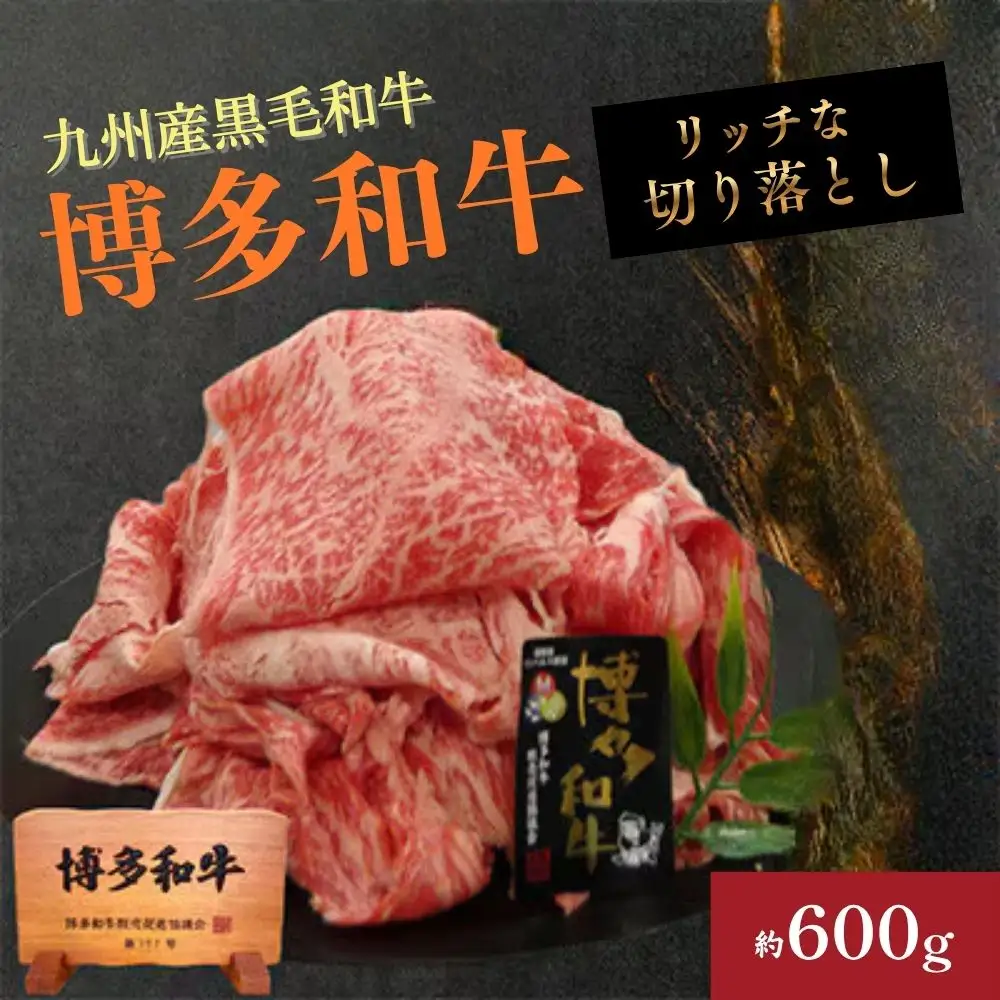 A4ランク博多和牛 リッチな切り落とし600g(300g×2P)[H0201]
