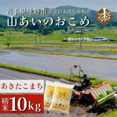 【山あいのおこめ】R8年産 あきたこまち 精米 10kg  宮守川上流生産組合【1786228】