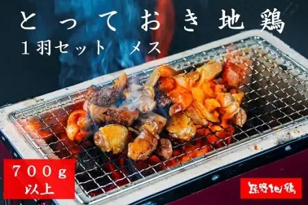 地鶏 1羽セット メス 700g以上 モモ肉 むね肉 ササミ肉 各2枚 地鶏【frsn0006】