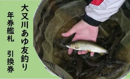 大又川アユ友釣り 年券鑑札 引換券【oomg0001】