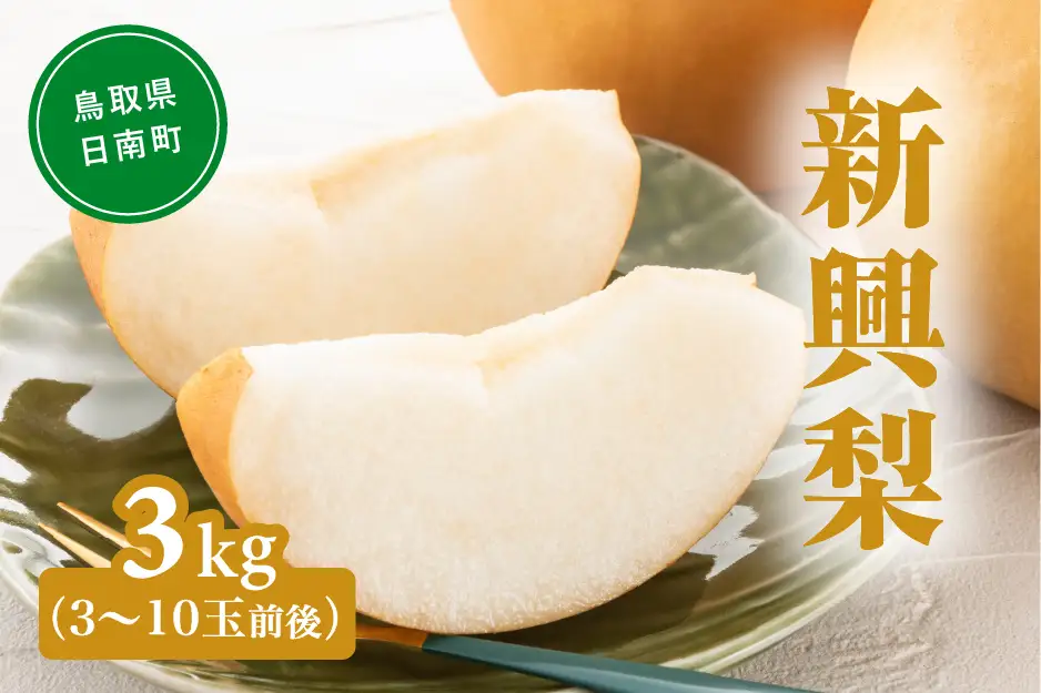 新興梨（しんこうなし） 3kg(3～10玉前後) 梨 なし 果物 日南町 高間商店