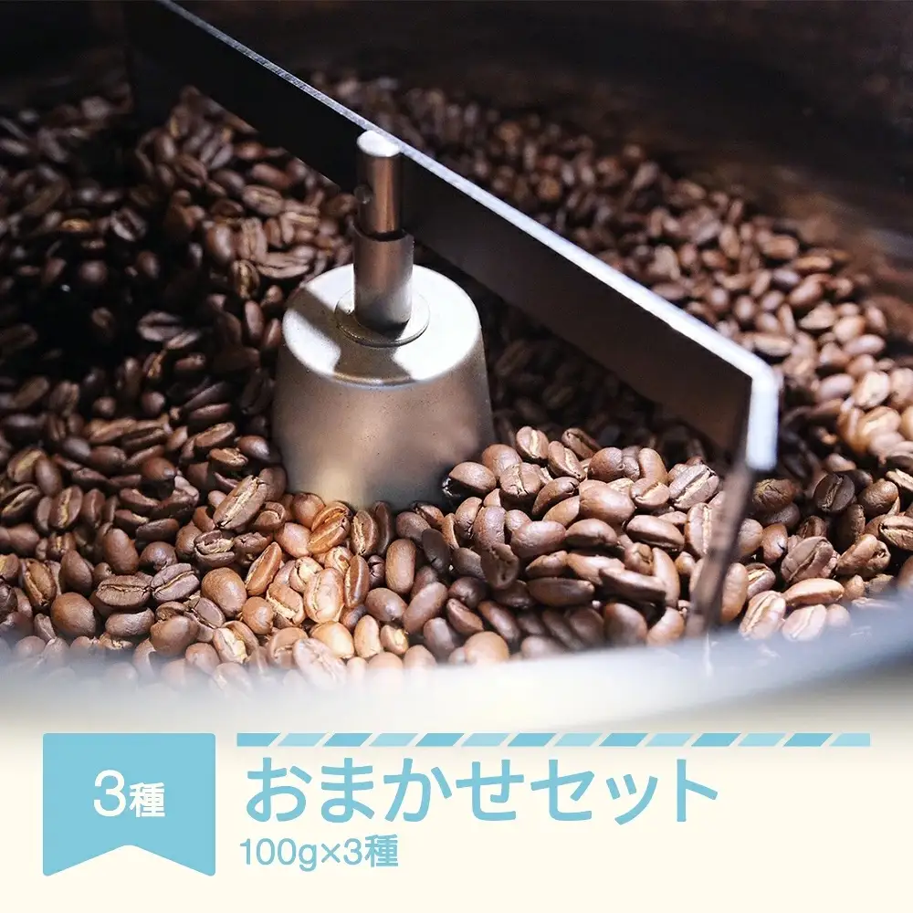 コーヒー おまかせセット 100g×3種セット 挽き ラビットビレッジコーヒー 自家焙煎 スペシャルティコーヒー 珈琲 福袋 rv-cfomx300-oh