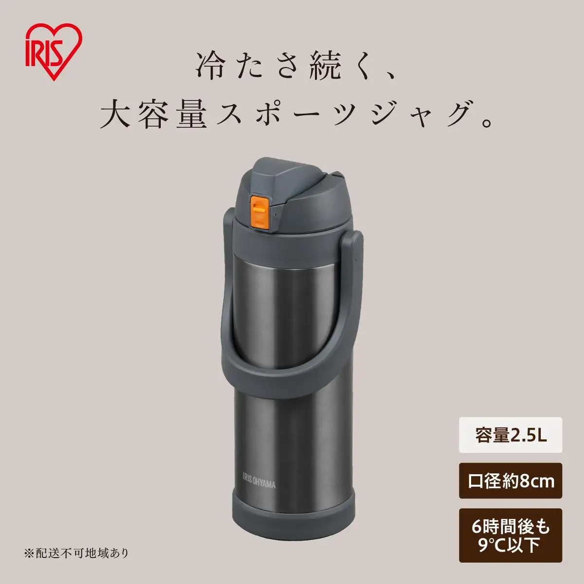 ステンレスケータイボトルスポーツジャグ SJ-2500 グレー