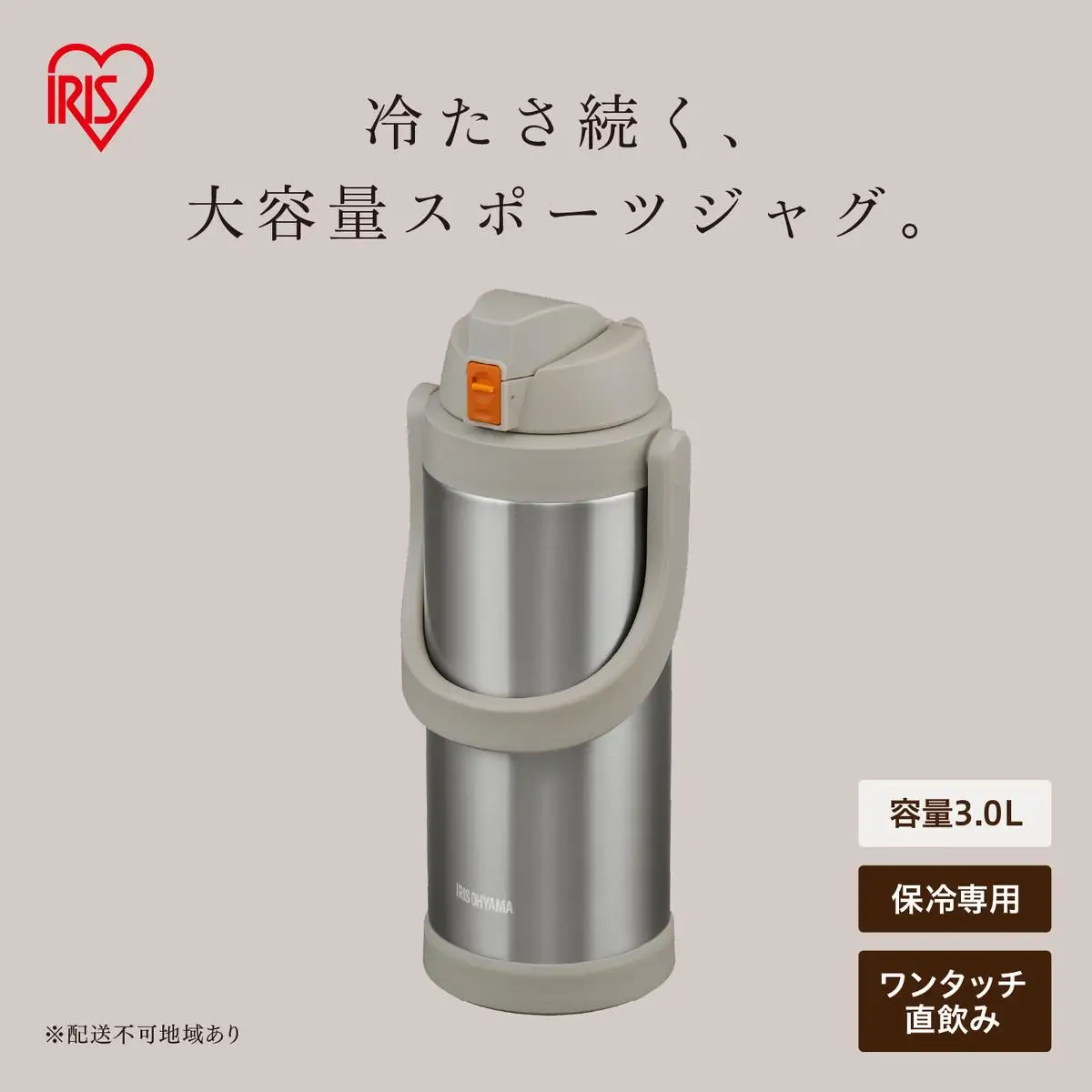 ステンレスケータイボトルスポーツジャグ SJ-3000 アイボリー