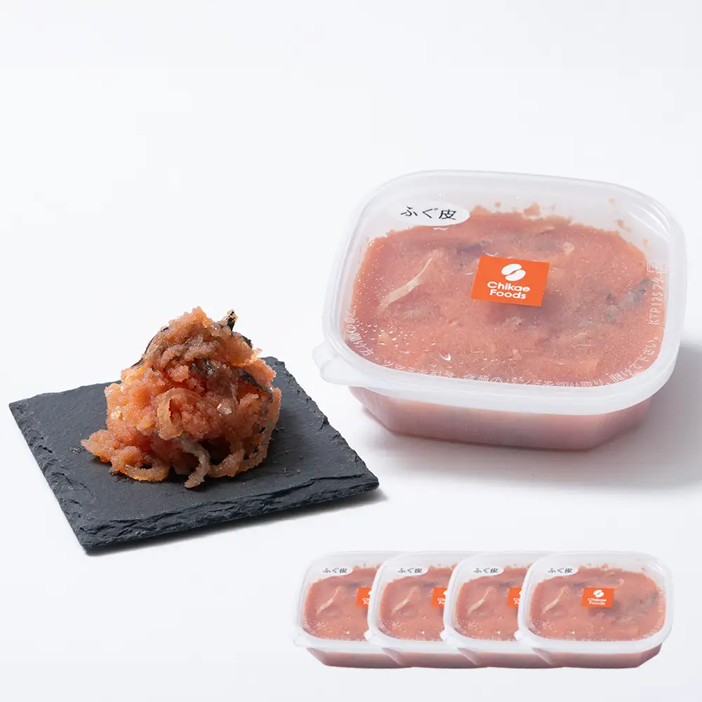 明太子あえもの（ふぐ皮明太）140g×4パック【ちかえフーズ】[H0278]