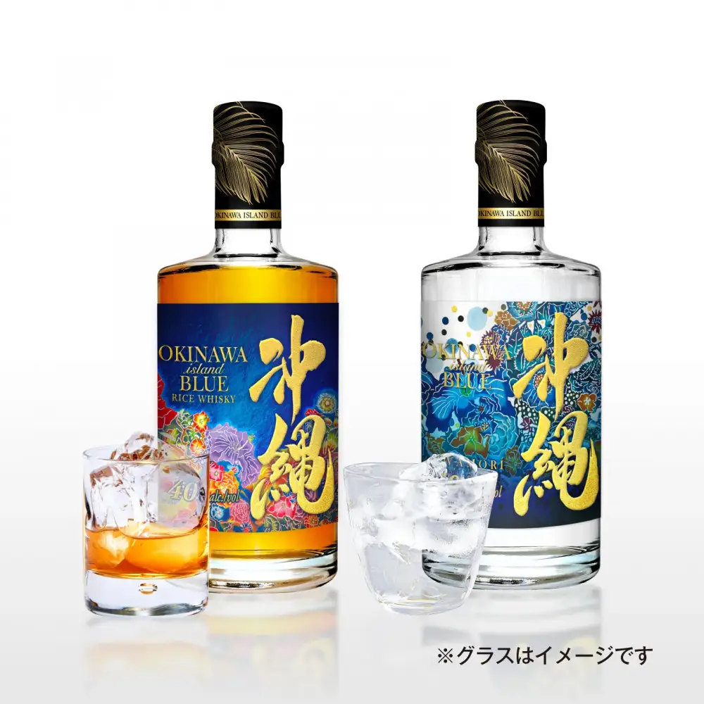 沖縄 ISLAND BLUE 40度 500ml・沖縄 ISLAND BLUE 泡盛 50度 500ml 2本セット