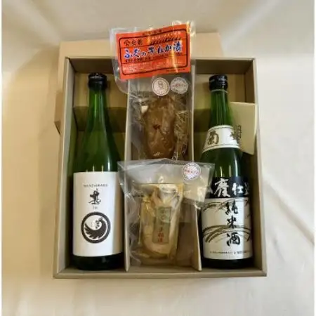 【白山の地酒】菊姫＆萬歳楽とフグの子珍味セット【配送不可地域：離島】【1732593】