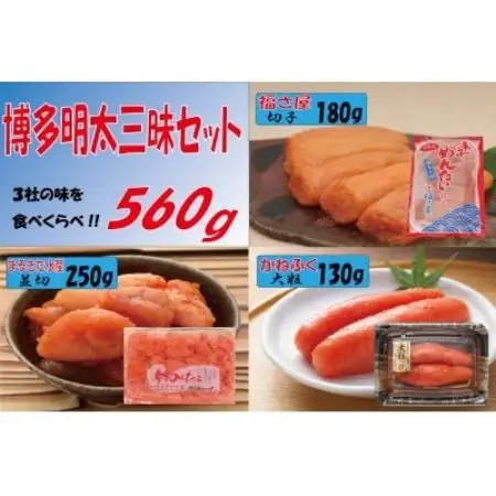 博多明太三昧セット560g(水巻町)【配送不可地域：離島】【1738641】