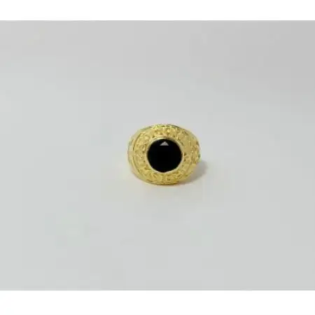 アクセサリー 指輪 (鋳造)K18YG オニキス サイズ 11号【配送不可地域：沖縄県】【1769128】