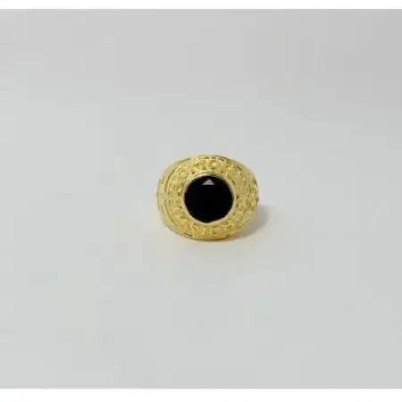 アクセサリー 指輪 (鋳造)K18YG オニキス サイズ 16号【配送不可地域：沖縄県】【1769181】