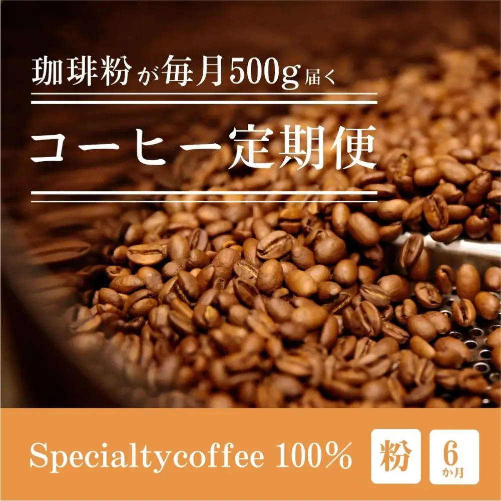 [定期1ヶ月毎6回]毎月違うスペシャルティコーヒー 500g（粉 中挽き）