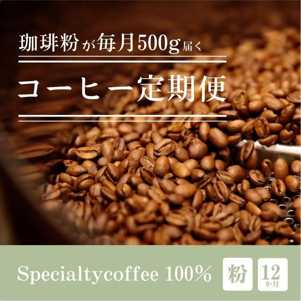 [定期1ヶ月毎12回]毎月違うスペシャルティコーヒー 500g（粉 中挽き）