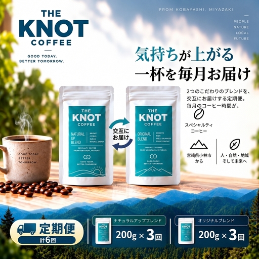 コーヒー 【定期便6回】霧島連山自家焙煎珈琲豆（粉） 200g×6回｜宮崎