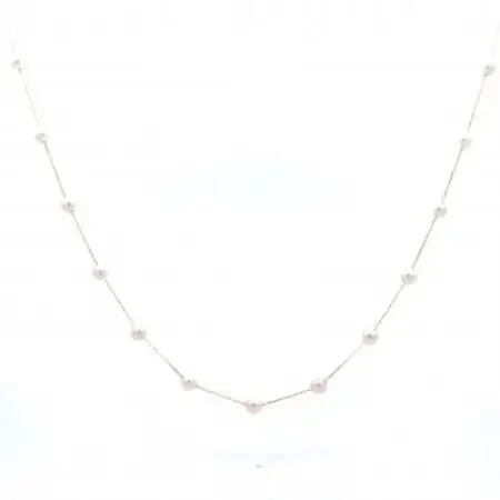 アコヤ真珠 4～4.5mm ステーションネックレス【配送不可地域：離島・沖縄県】【1733521】