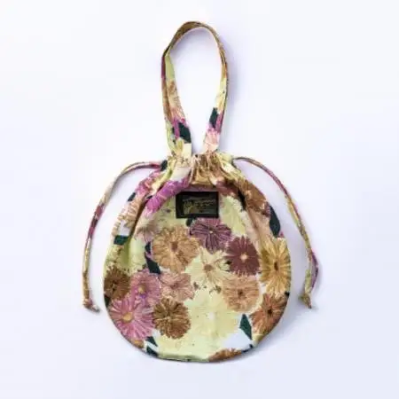 【ezu】color swatch circle bag 赤い花【1742101】