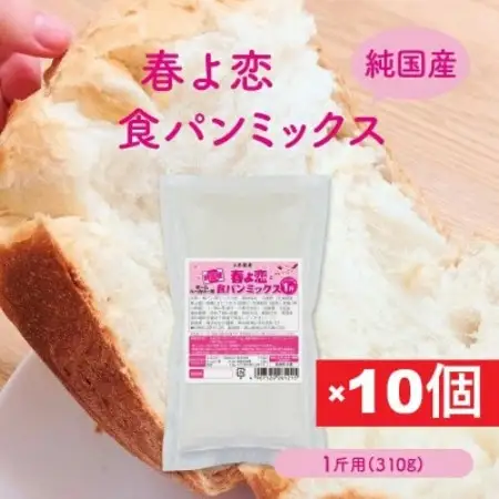 【純国産】「春よ恋」食パンミックス 1斤用×10個(ホームベーカリー用)【1760318】