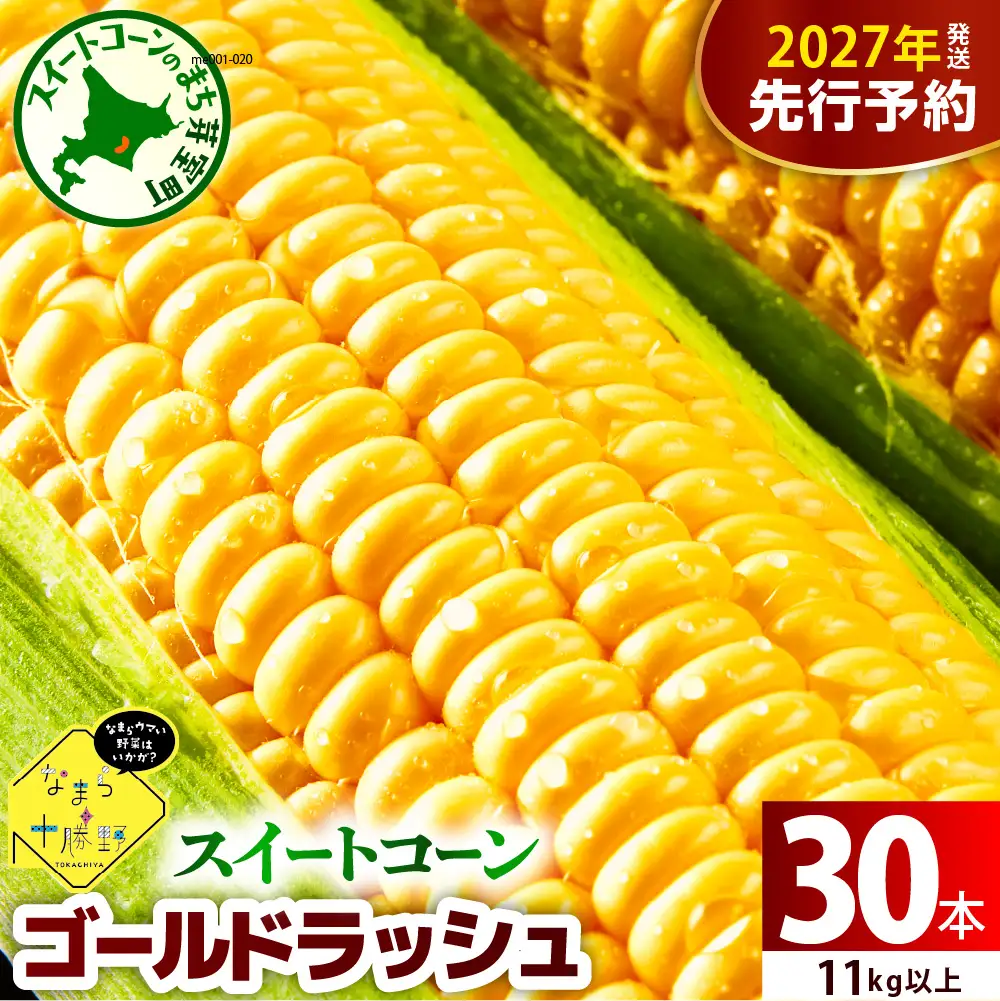 とうもろこし ゴールドラッシュ 30本 トウモロコシ 北海道 芽室町