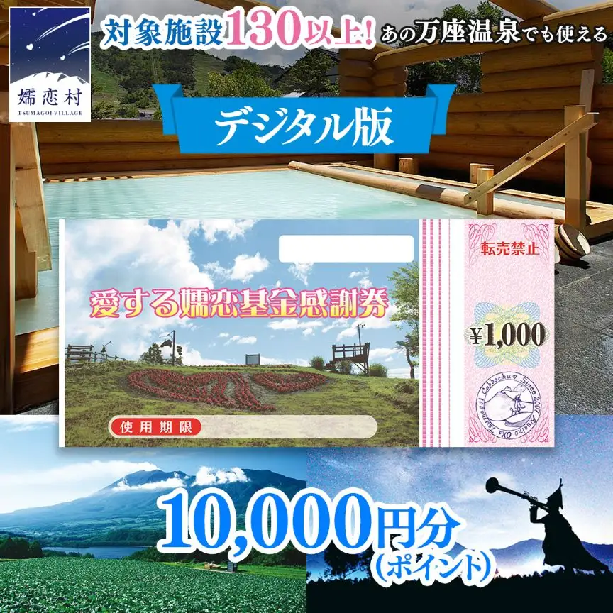 【デジタル感謝券】嬬恋村 で使える 感謝券 10,000円 分 電子クーポン  [AO046tu]
