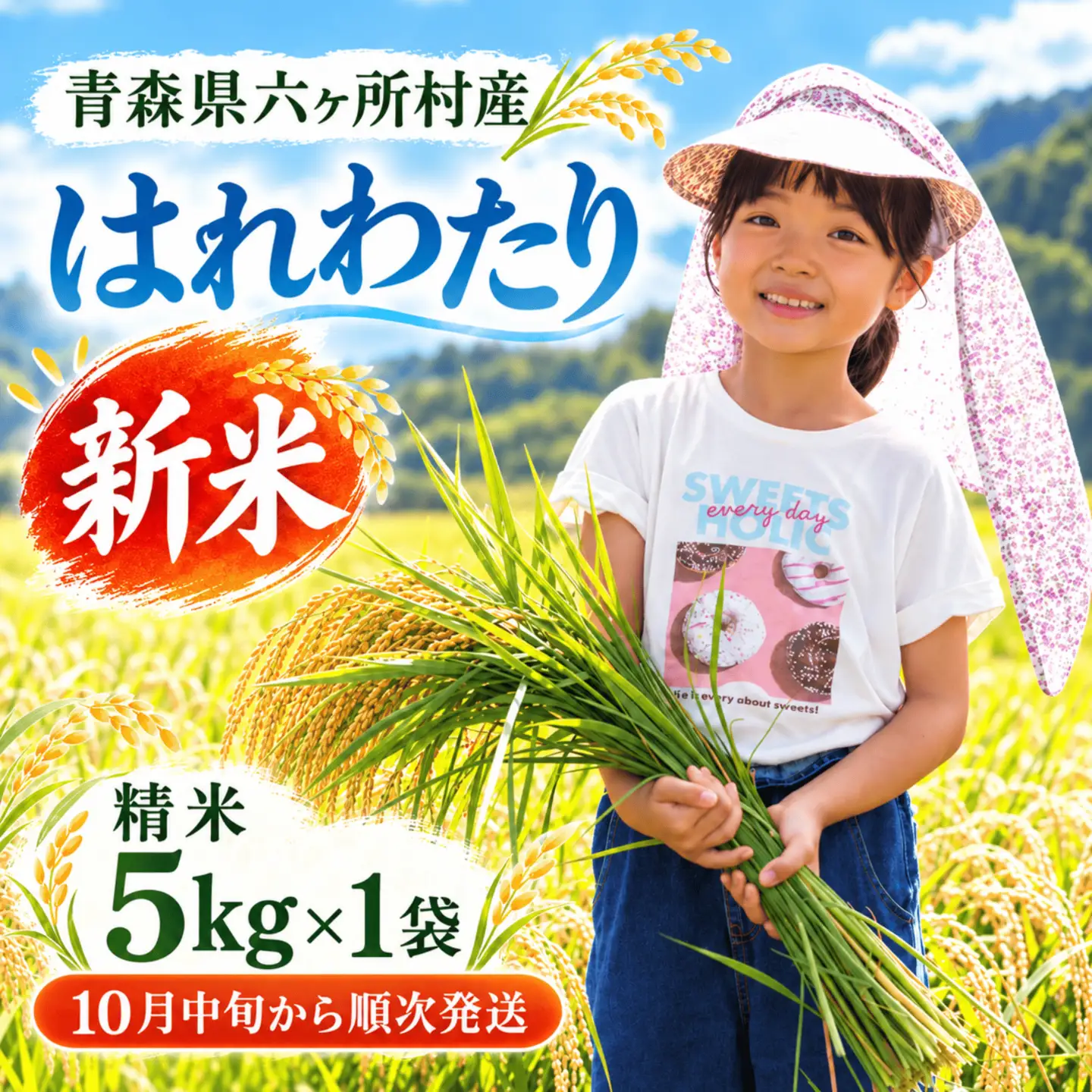青森県　六ヶ所村産　はれわたり　精米5kg