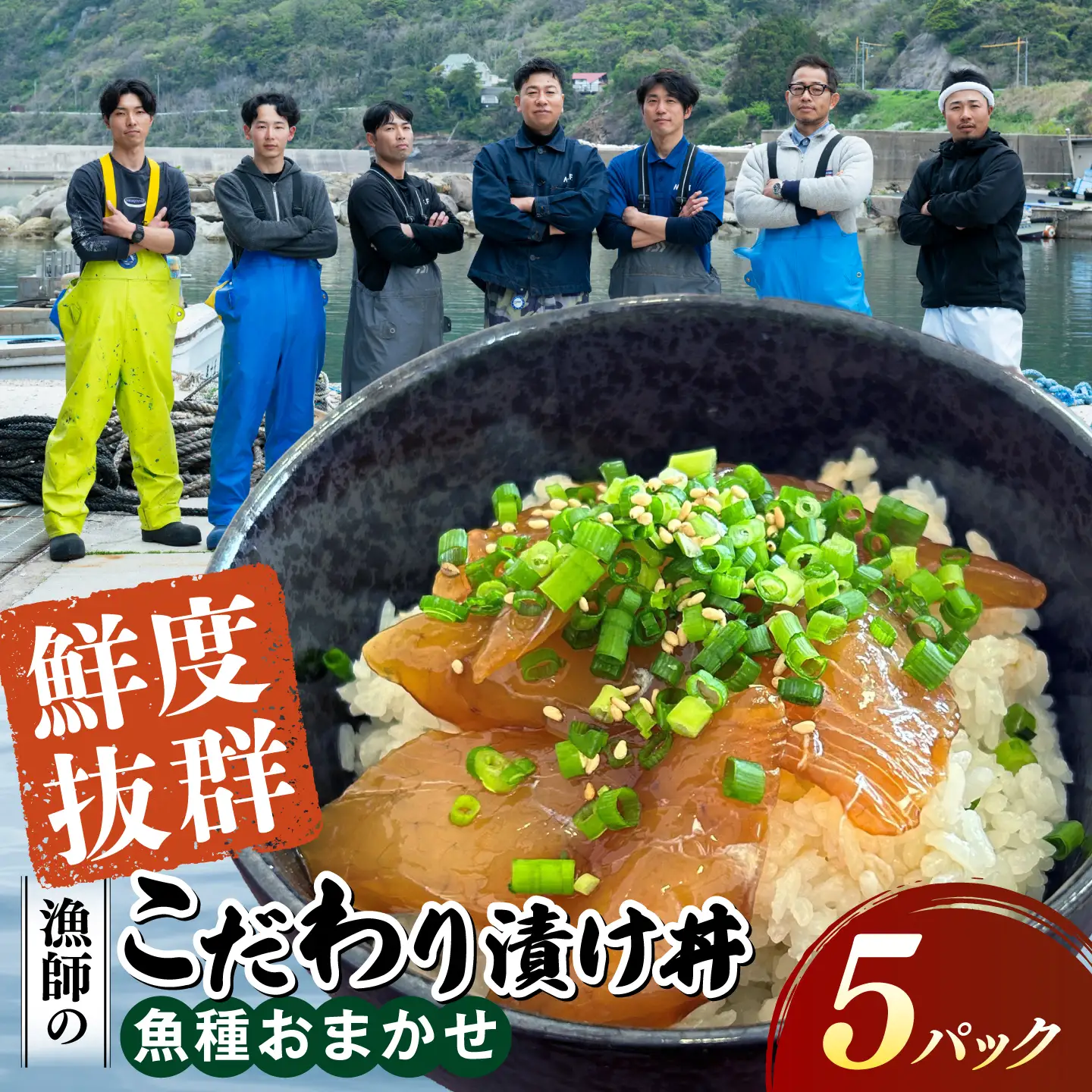 海鮮丼【漬け】120g×5食 漁師厳選 海鮮丼[ALFN008]