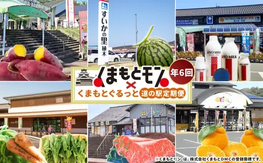 【 年6回定期便 】 旬の時期に旬の美味しいくまもとモンが届く！くまもとぐるっと道の駅定期便 定期便 野菜 やさい 有機野菜 果物 フルーツ 旬 詰め合わせ 詰合せ セット 特産品 特産物