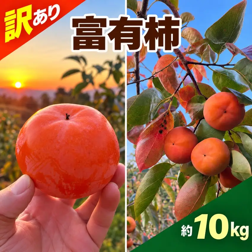 訳あり 富有柿 約10kg(42個～48個) 