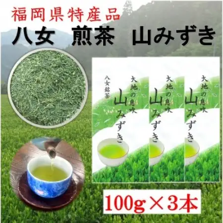 八女煎茶 山みずき 100g×3本【1788846】