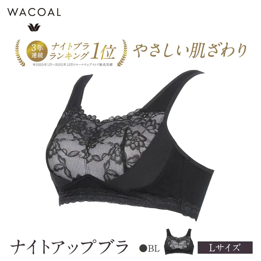 ワコール ナイトアップブラ Lサイズ BL ナイトブラ 京都