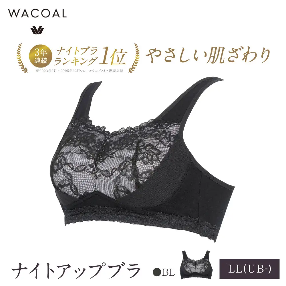 ワコール ナイトアップブラ LL(UB-)サイズ BL ナイトブラ 京都