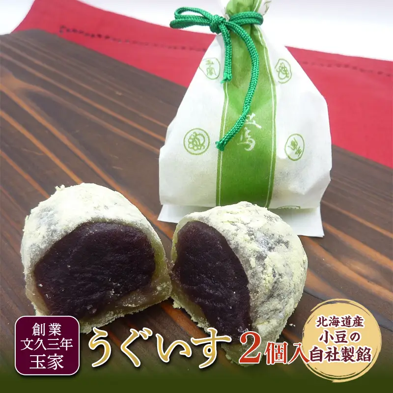 創業文久三年 玉家 自慢の銘菓 うぐいす 2 ヶ入 和菓子 お茶菓子 お茶請け 菓子 食品 福島県 白河市  F25R-174