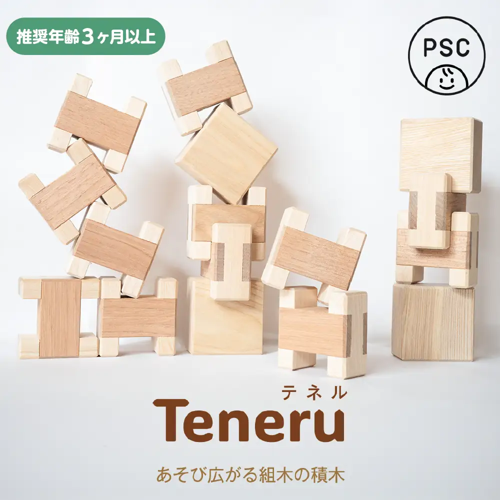 Teneru（テネル）  | 積み木 つみき 木製 飛騨高山 国産 プレゼント 知育玩具 おもちゃ 日本製 オークヴィレッジ AH338