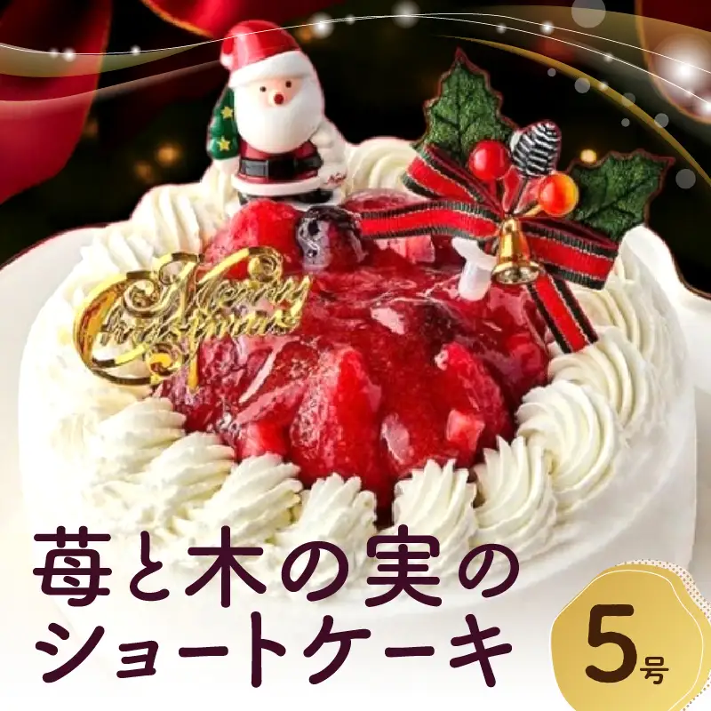 【クリスマスケーキ】苺と木の実のショートケーキ５号 0105-005-S06-c