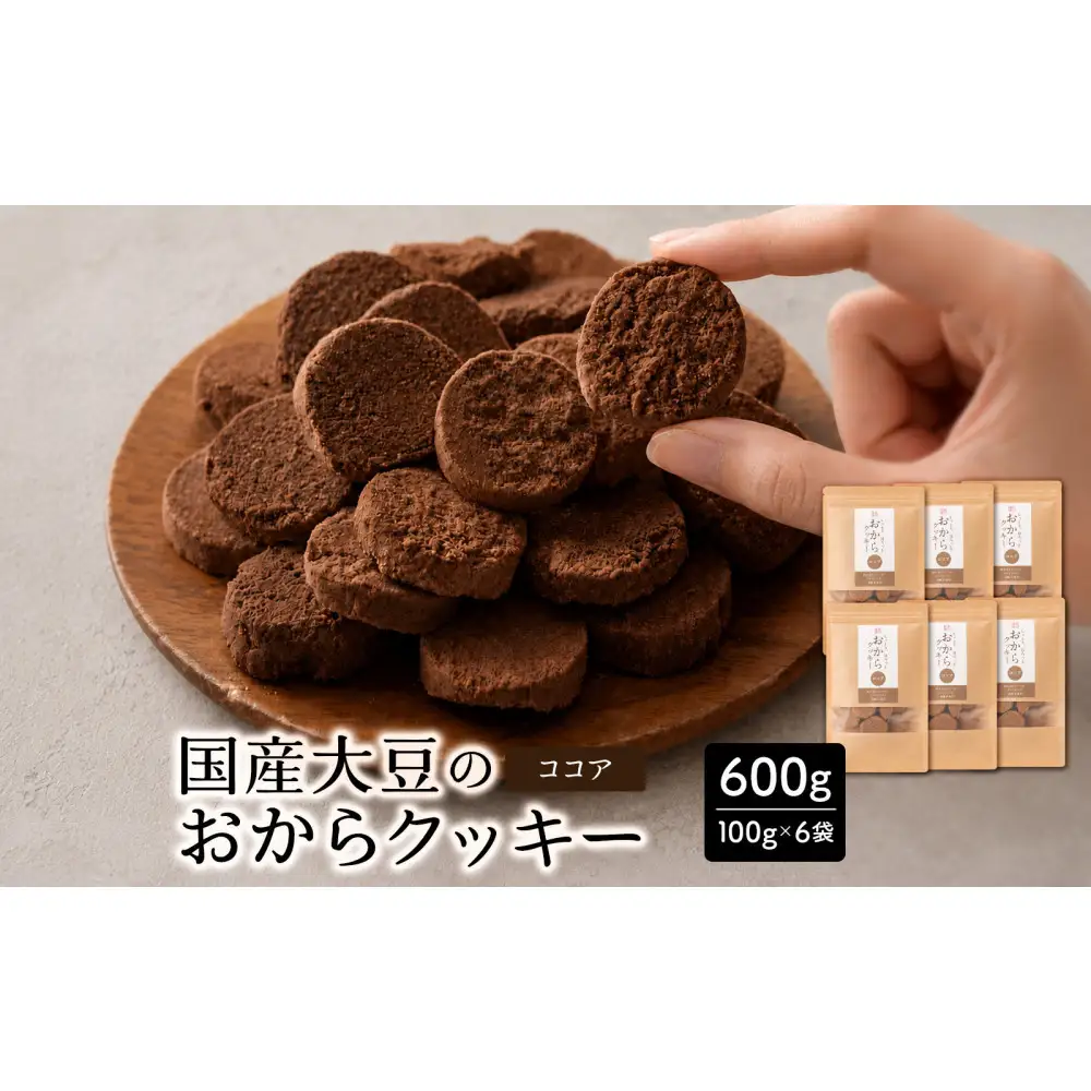 国産 おからクッキー(ココア) 600g(100g×6袋)