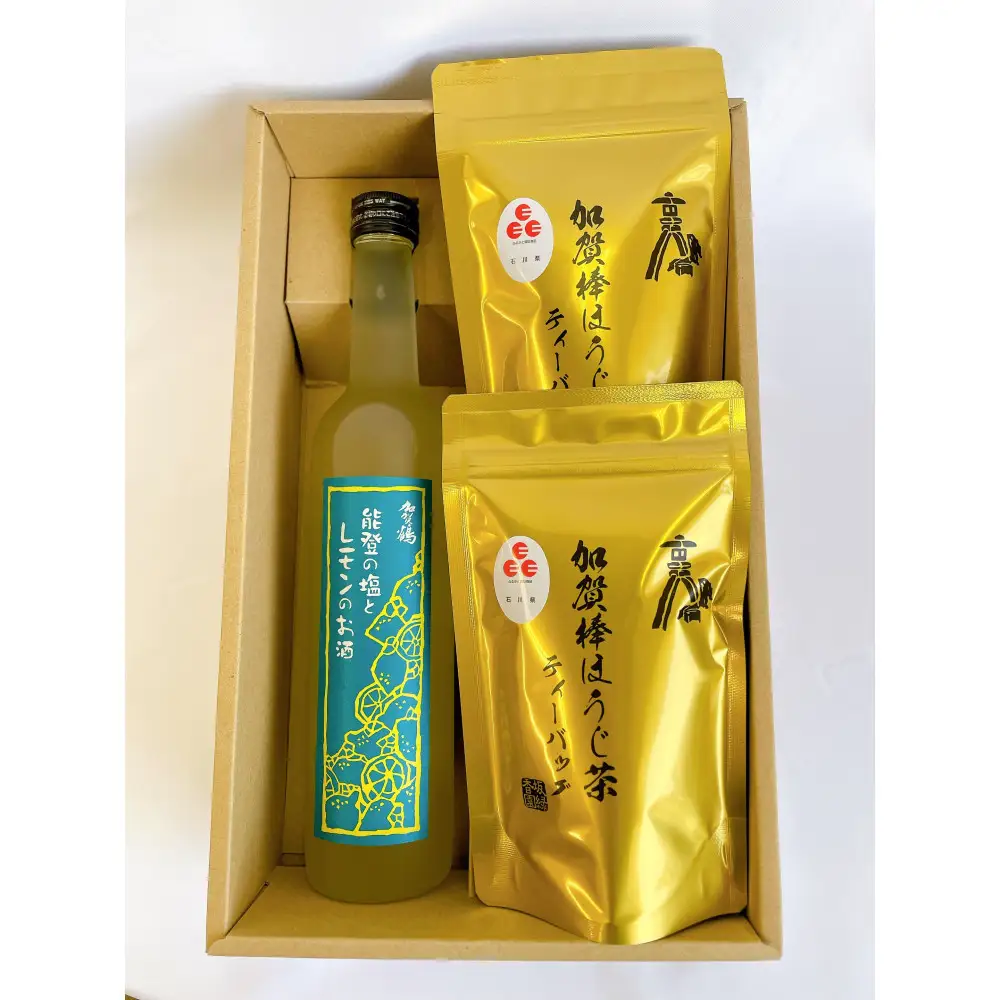 加賀棒ほうじ茶ティーバッグ×能登の塩とレモンリキュール　金沢銘茶とお酒の新しい出会い