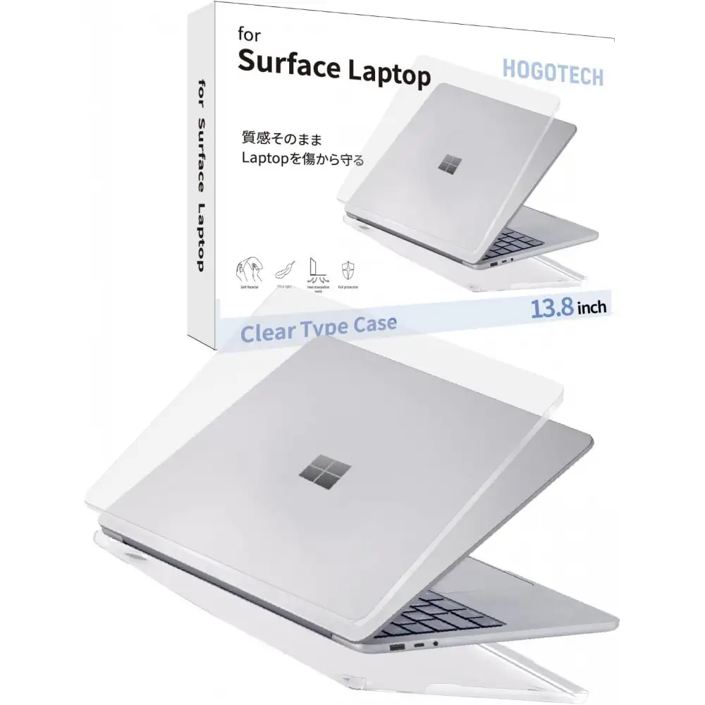 【堺市企画】surface カバー 13.8inch クリア HOGOTECH