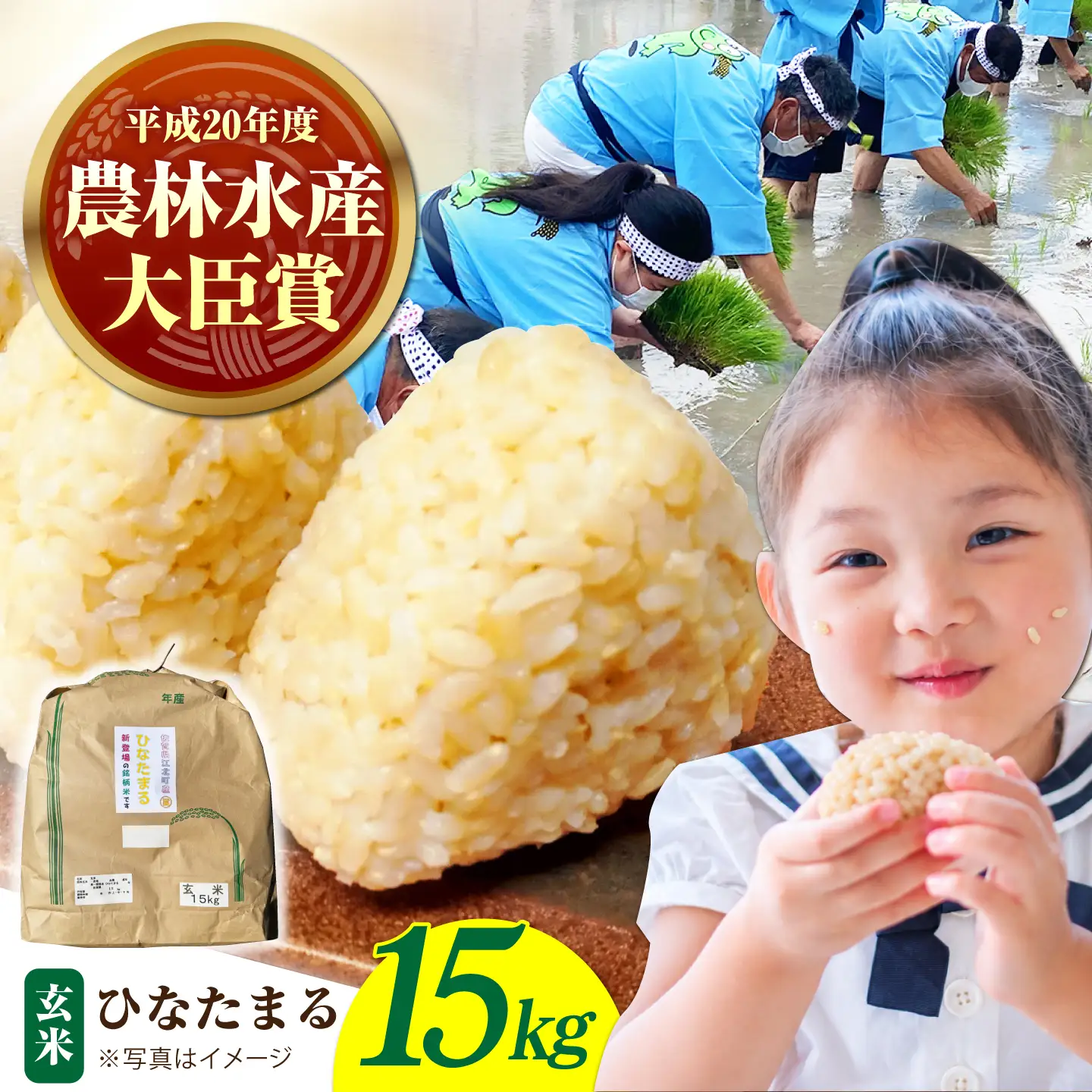 先行予約】 令和8年産 新米 ひなたまる 玄米 15kg 【かづやの農園