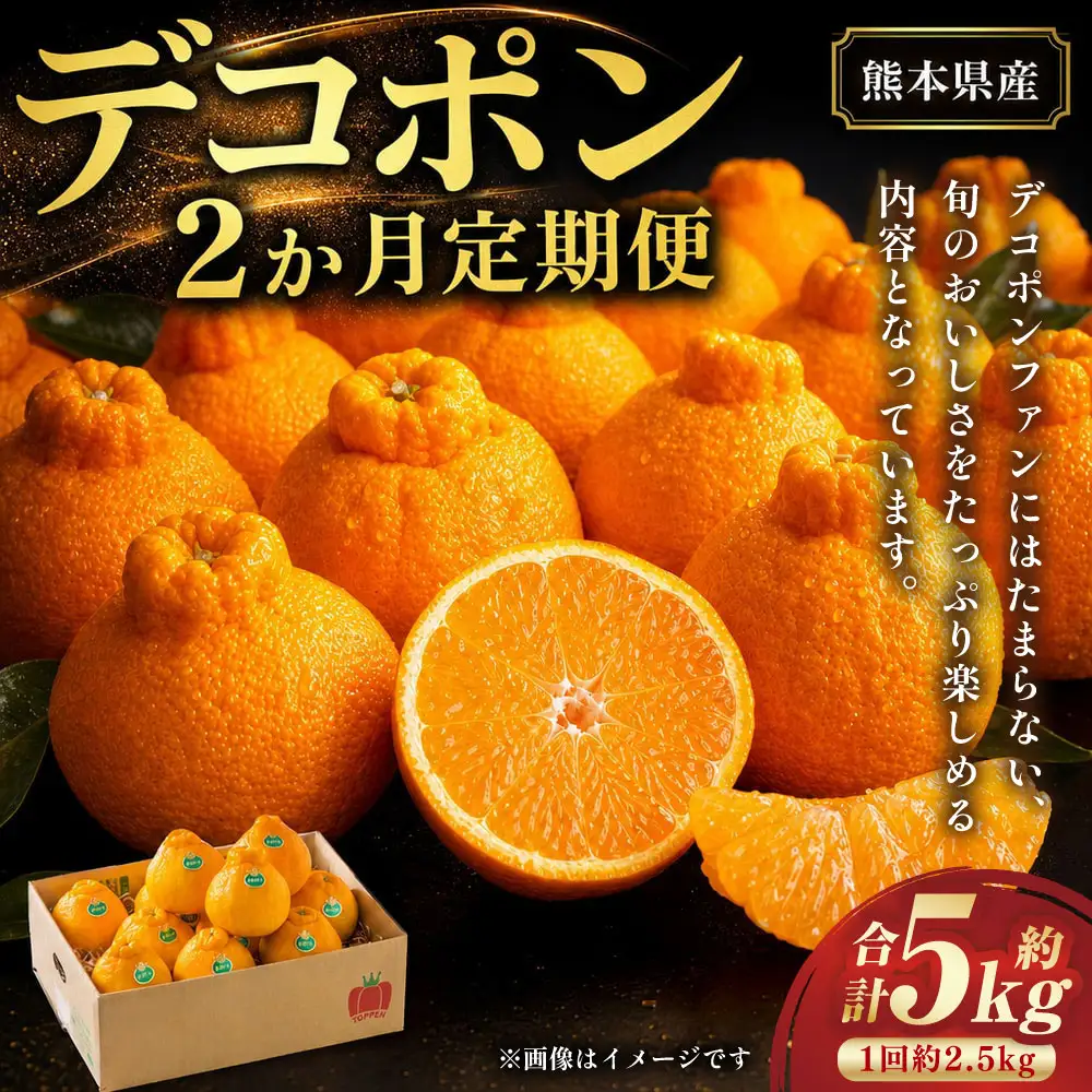 【 2か月定期便 】 熊本 デコポン 定期便 （ 3月 ・ 4月発送 ） 果物 フルーツ 果実 果汁 果肉 国産 柑橘 冷蔵 定期 定期配送 旬 旬の果物