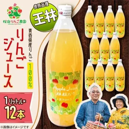 りんごジュース【王林】1リットル×12本入り【1789813】