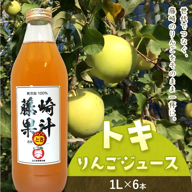 トキりんごジュース 6本セット 【ふじさき季の会】 F41-0119