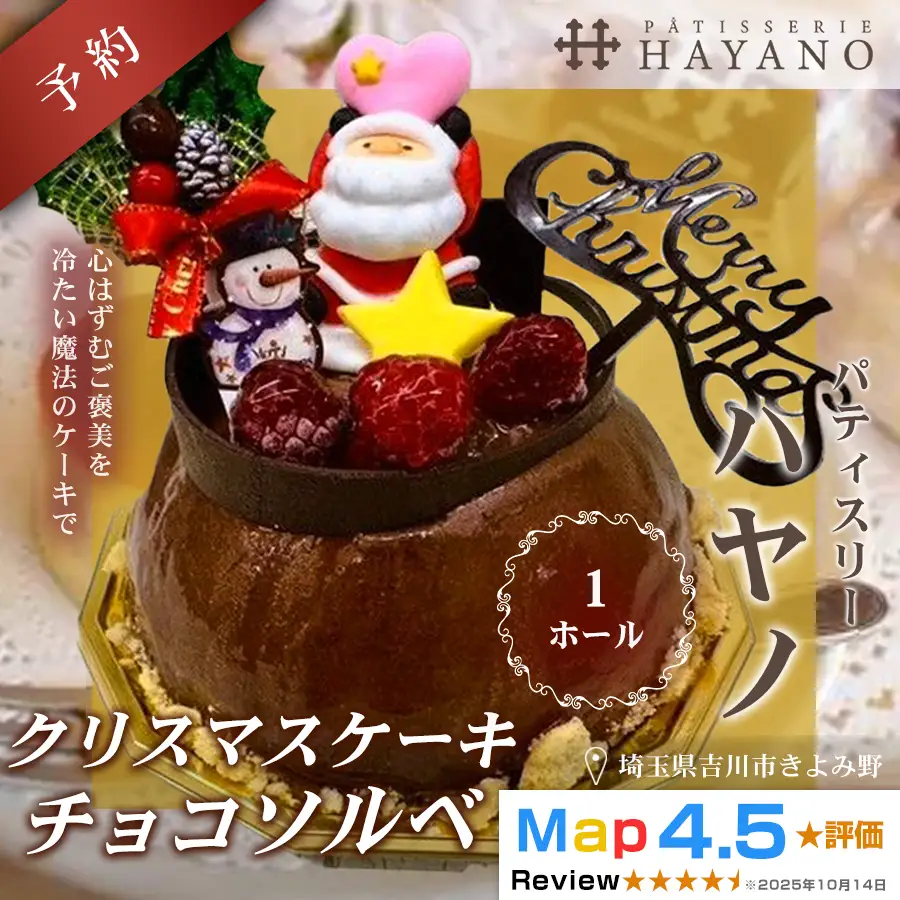 014-013 【数量限定・先行予約】クリスマス予約ジェラートケーキ (冷凍) チョコソルベ 1ホール YSKBV007