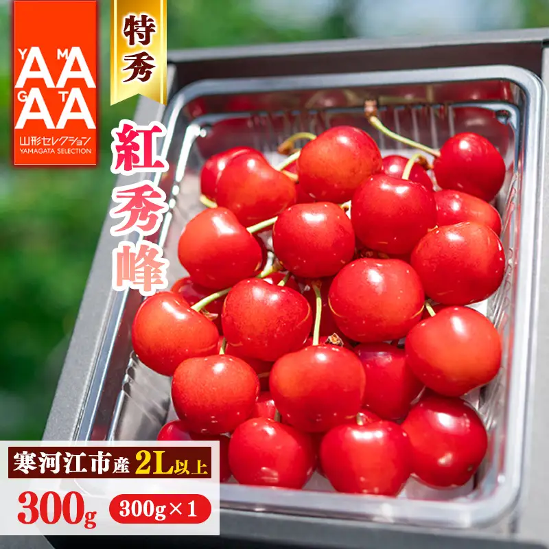 《先行予約》 令和9年産 山形県産 さくらんぼ 紅秀峰 300g 2L以上 特秀品 【2027年6月中旬頃から7月上旬頃発送予定】 ※配送不可 沖縄・離島　016-A-AF037