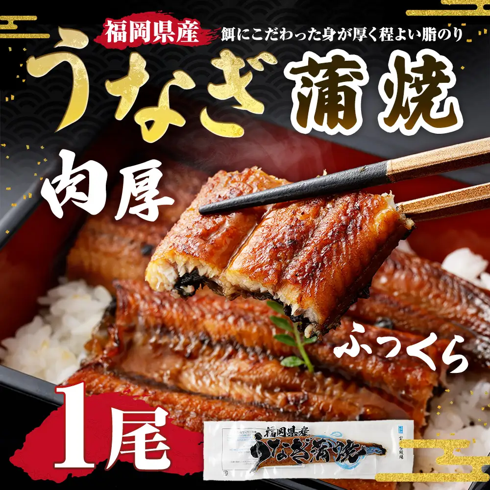 福岡県産肉厚ふっくらうなぎ蒲焼 （ 1尾 140g以上 ） うなぎ ウナギ 鰻 魚介 魚介類 蒲焼 蒲焼き うな重 うな丼 鰻重 惣菜 おかず おつまみ 晩酌 酒の肴 国産 冷凍